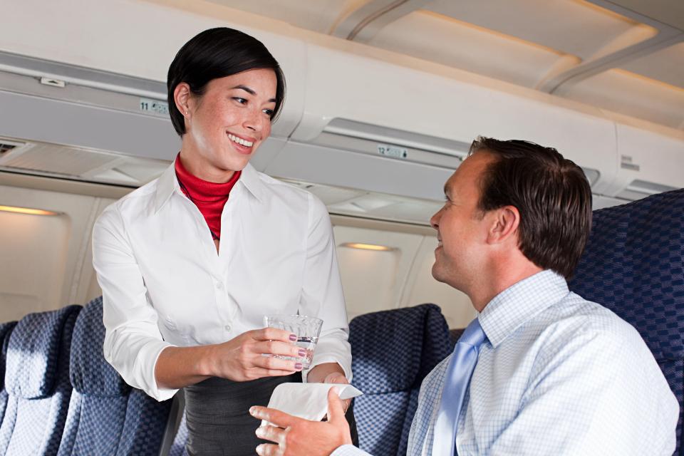  You can ask a member of cabin crew to serve drinks you've brought with you