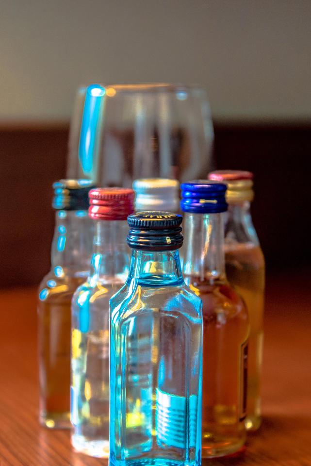  Miniature bottles are fine to bring onto the plane from home, as long as they're under 100ml