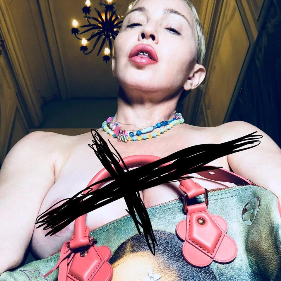 Madonna posts selfie which would make Kim Kardashian blush