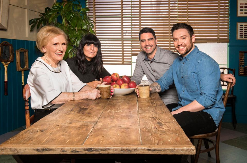  Mary Berry, Claudia Winkleman, Chris Bavin, Dan Doherty who are to star in the new BBC cookery competition, Britain's Best Cook