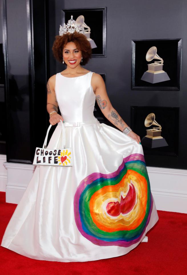  Joy Villa wears a fetus dress. The 31-year-old singer is a vocal opponent to abortion