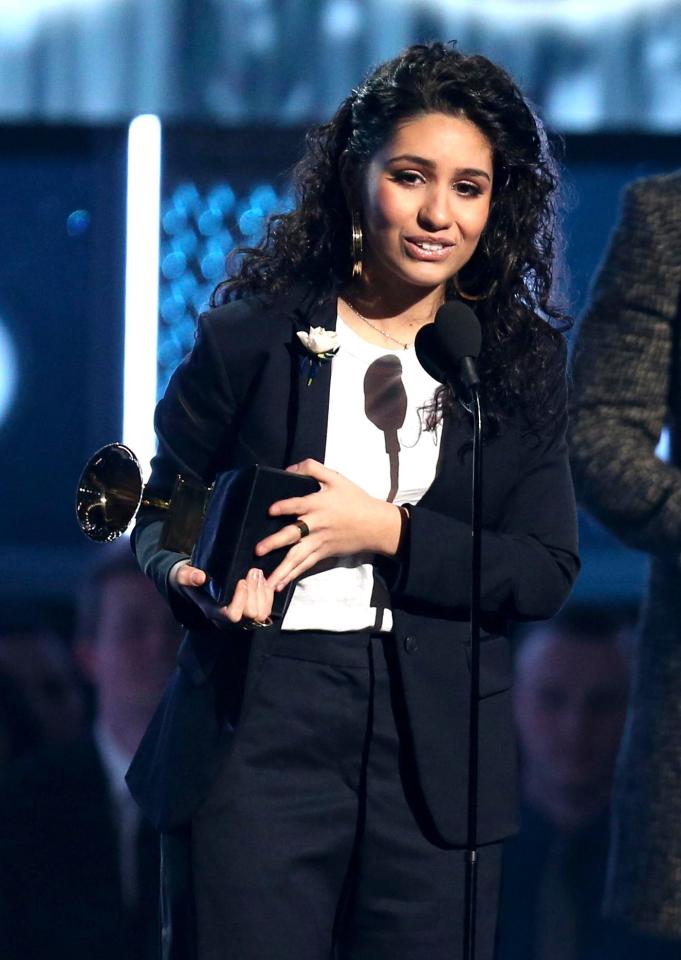  Alessia Cara accepted the award for best new artist at the 60th annual Grammy Awards