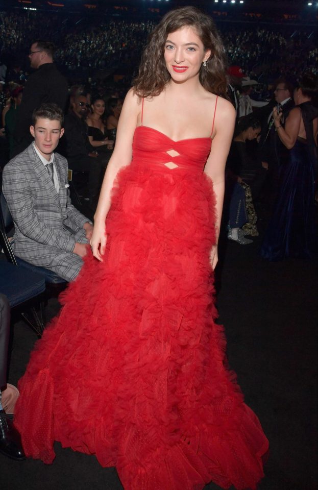  Lorde, 21, raised a smile during an interval in the show