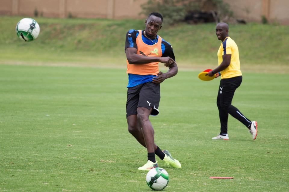  The Jamaican attended the practice session in Johannesburg