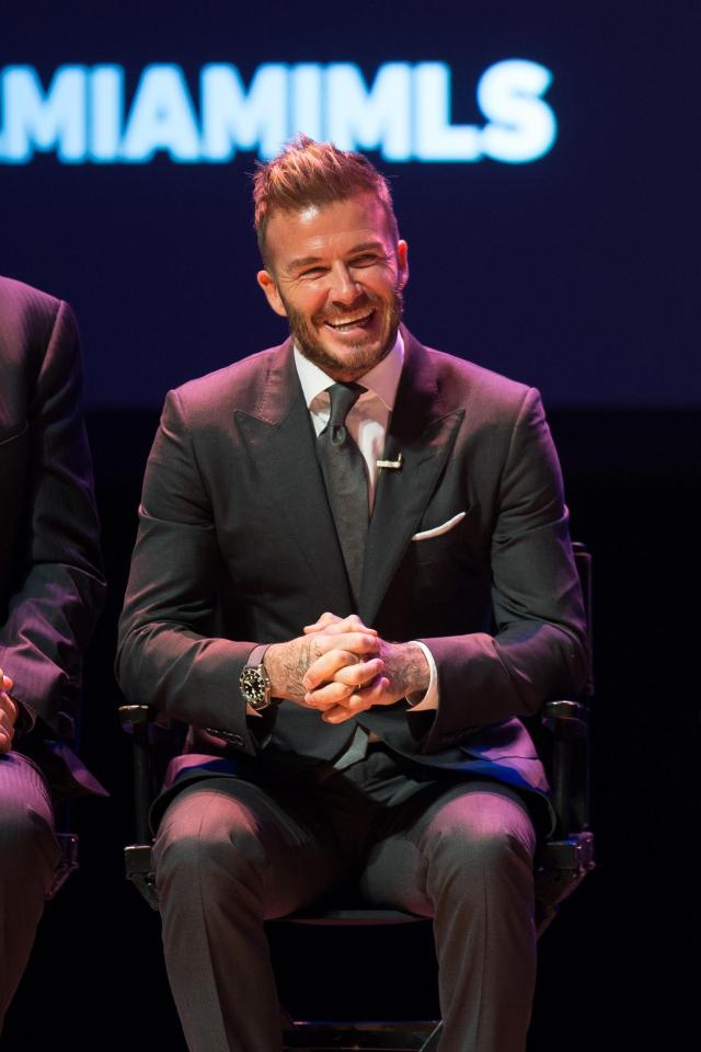 David Beckham beamed at a press conference in Miami after being given tthe green light to run an MLS side