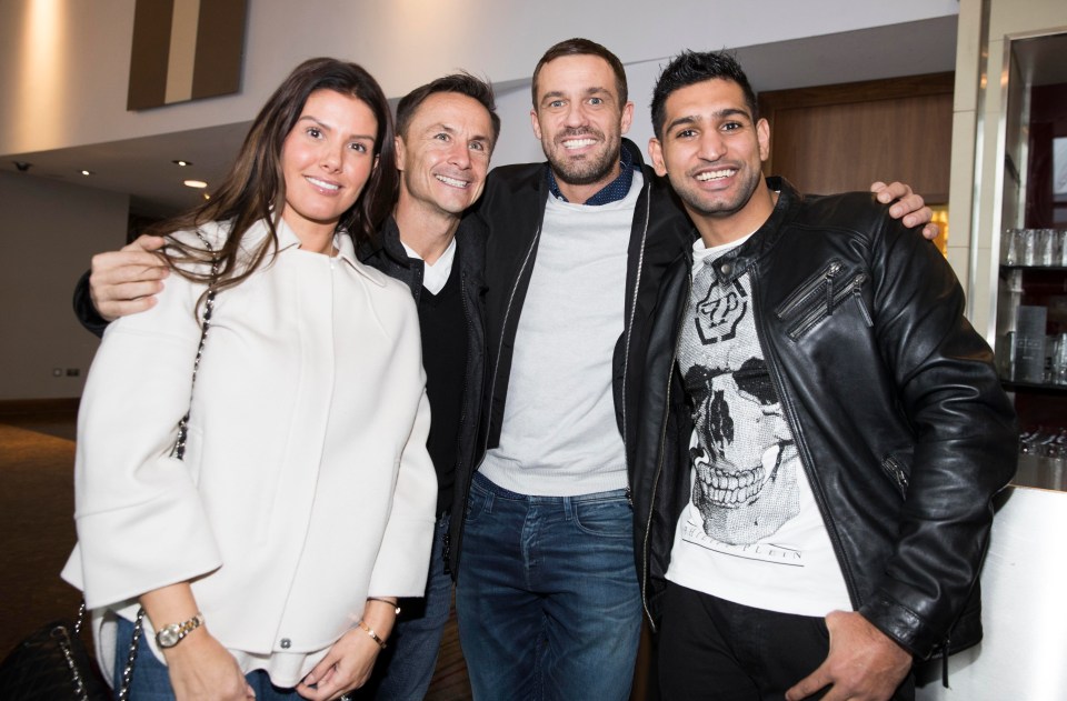 Amir was delighted to see his former camp mates Rebekah, Jamie Lomas and Dennis Wise