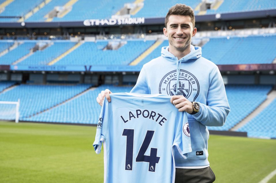 Aymeric Laporte completed his move to Manchester City