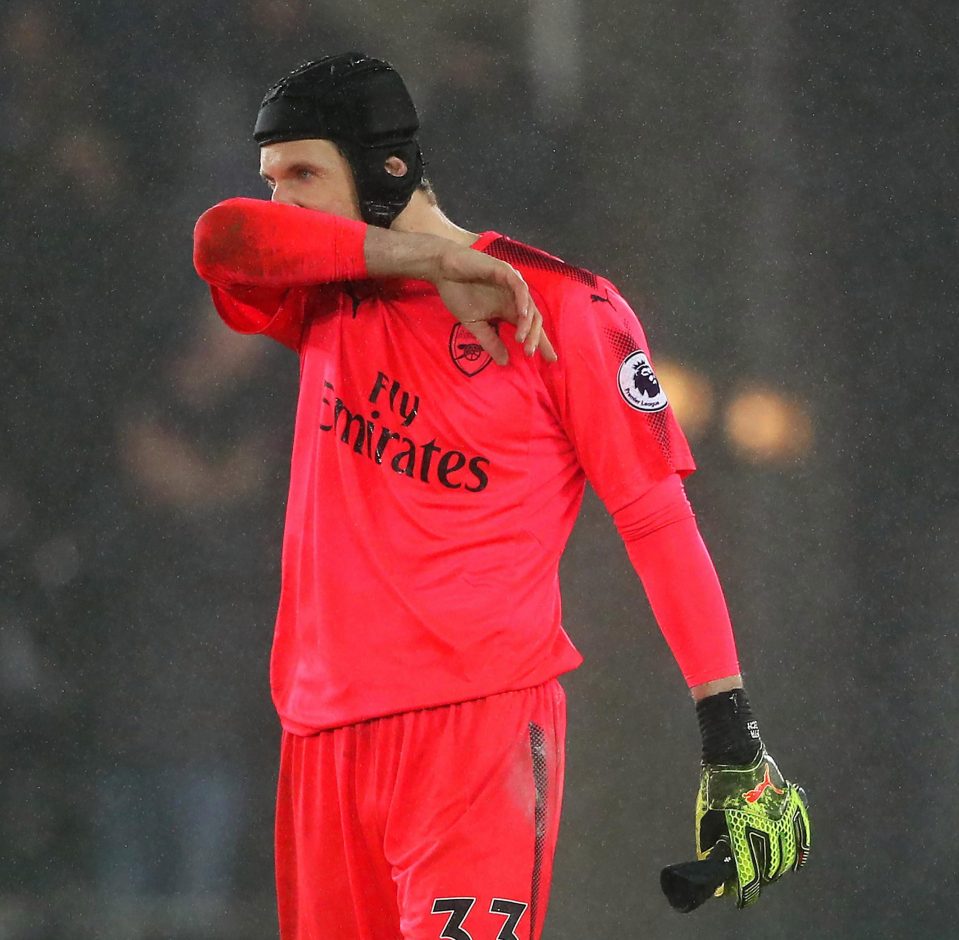  Arsenal keeper Petr Cech was at fault for Swansea's second goal