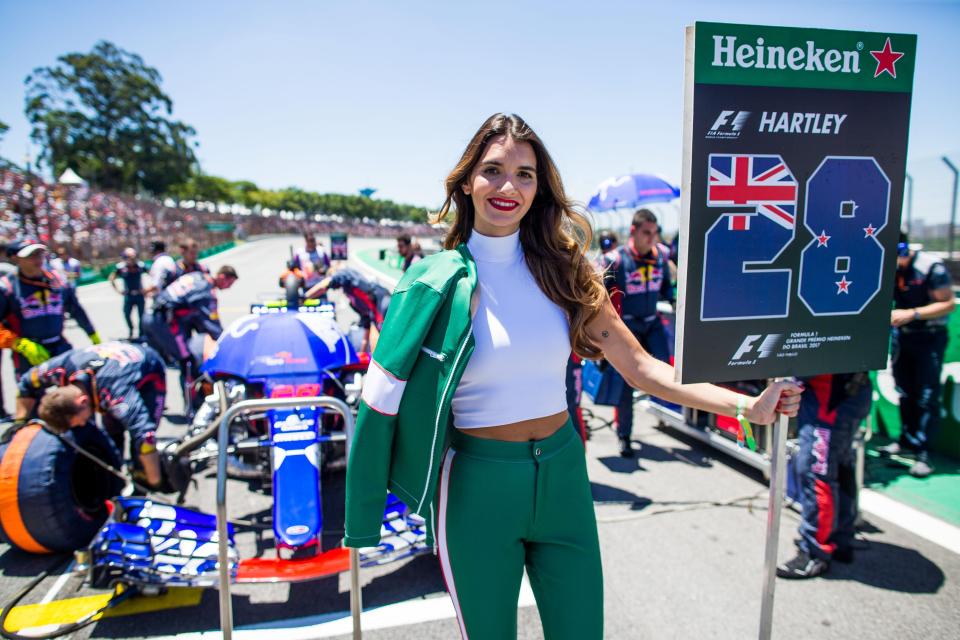  The Brazilian Grand Prix was lit up by this stunning New Zealand grid girl