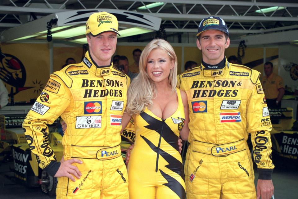  Melinda Messenger livens up the pits at the 1998 British Grand Prix