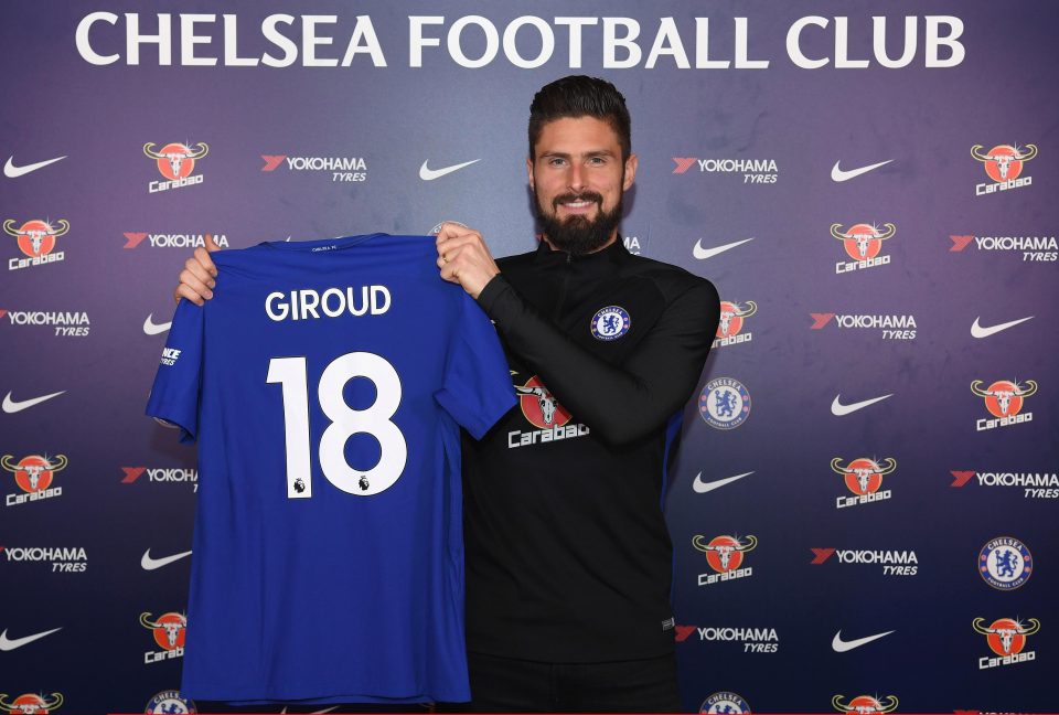  France frontman Olivier Giroud has been unveiled as a Chelsea player after moving from Arsenal on an 18-month deal