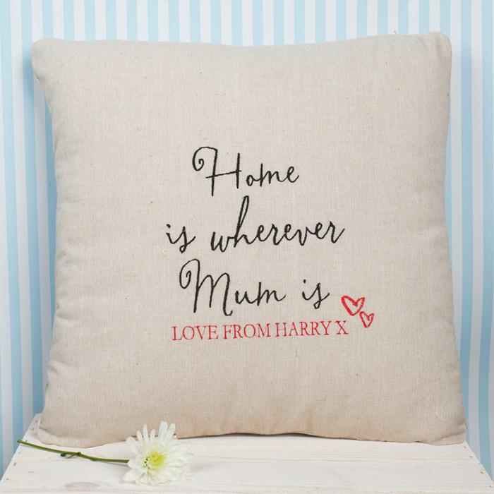  Warm her heart and her sofa with this touching cushion