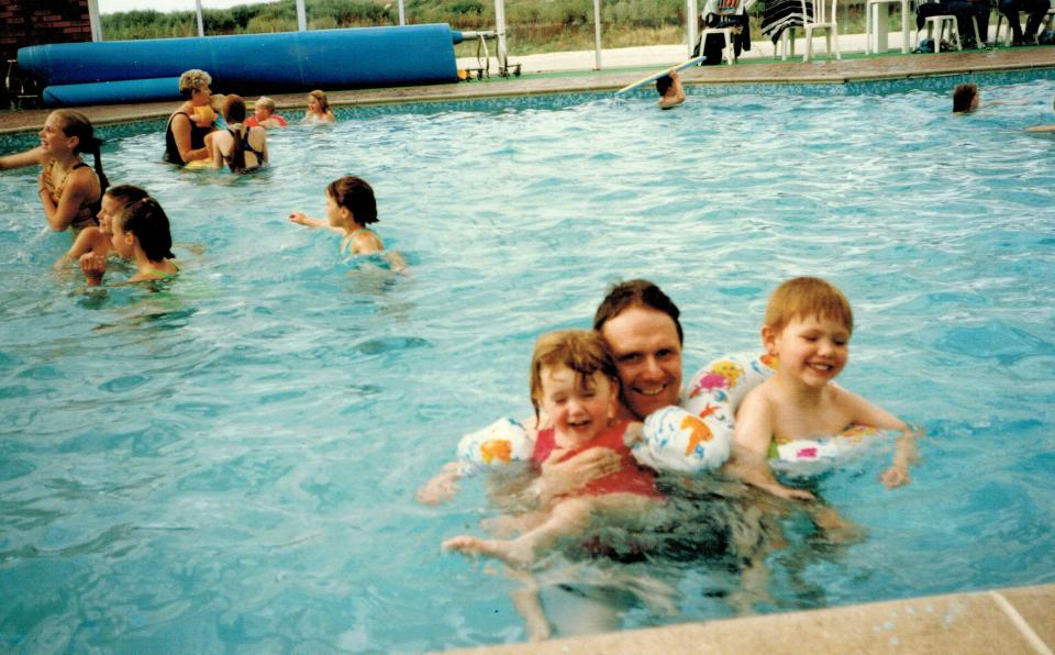  Pete's favourite holidays are the ones where he taught his children to swim