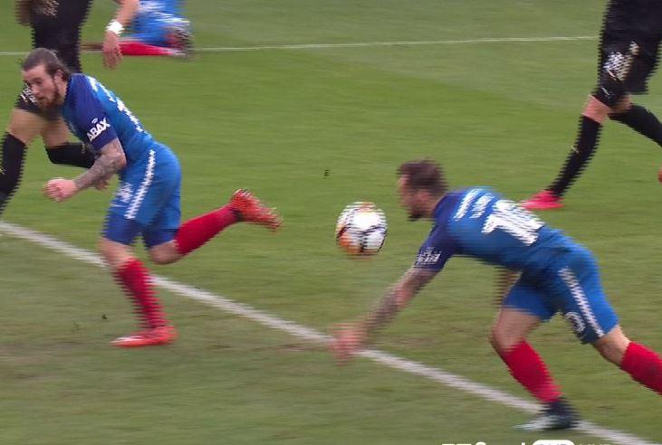  Lloyd appeared to handle the ball anyway as it was crossed into the box