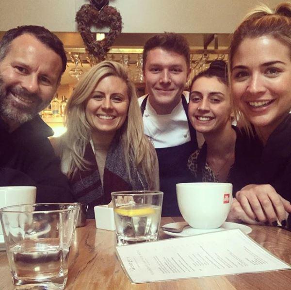  Gemma enjoyed a cheeky New Year brunch with some pals - and Ryan Giggs