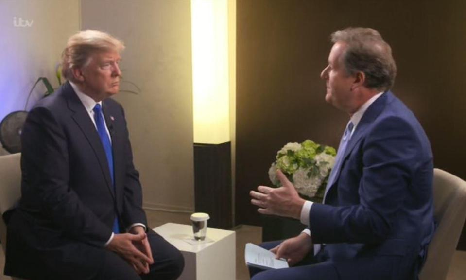  Mr Trump was interviewed by Piers at the World Economic Forum in January 2018