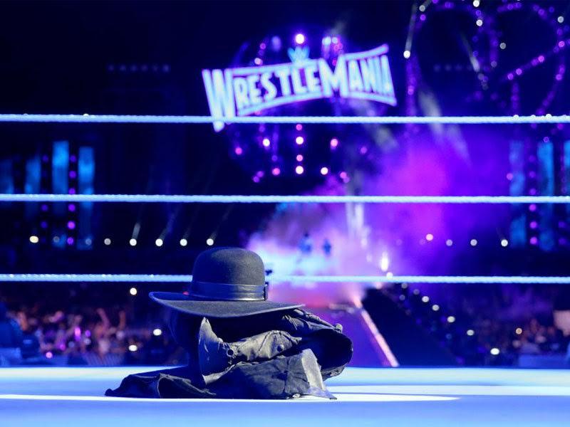 Taker left his iconic hat, coat and gloves in the middle of the ring after his defeat to Roman Reigns