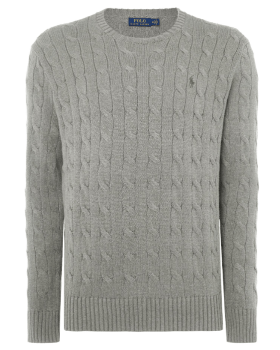  This smart Ralph Lauren jumper features a cable knit design. Originally priced at £119, shoppers save a staggering 37 per cent