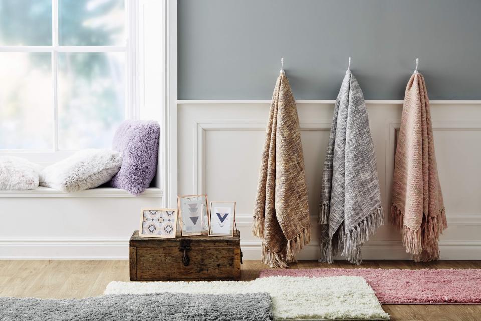 These shaggy rugs and tonal weave throws are ideal for cosying up a room