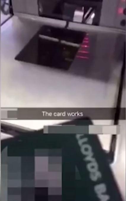  She uses it in a supermarket, boasting to followers: "The card works"