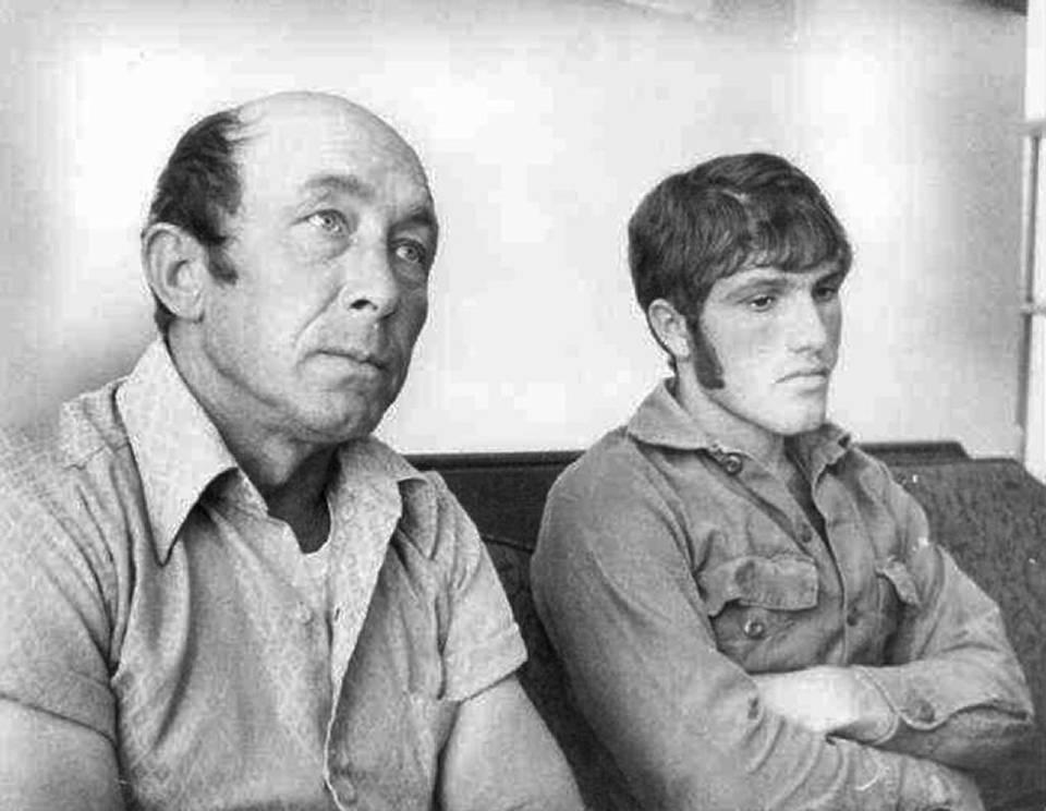  Charles Hickson and Calvin Parker, pictured, were left traumatised by the 1973 encounter