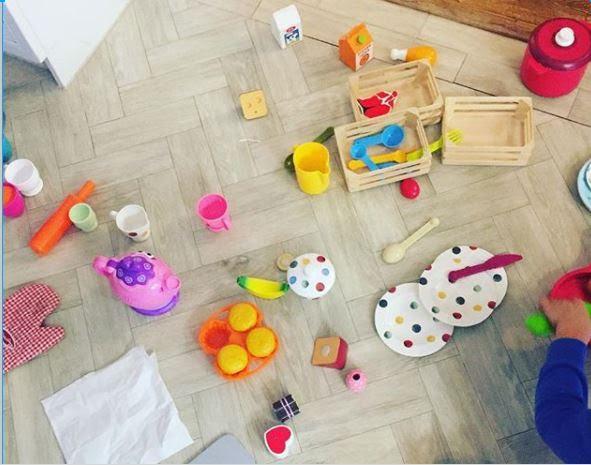  Holly's a fan of Emma Bridgewater ceramics with the famous spotty designs among her kids toys in this snap