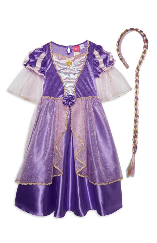  This Tangled costume comes complete with a long, colourful plait