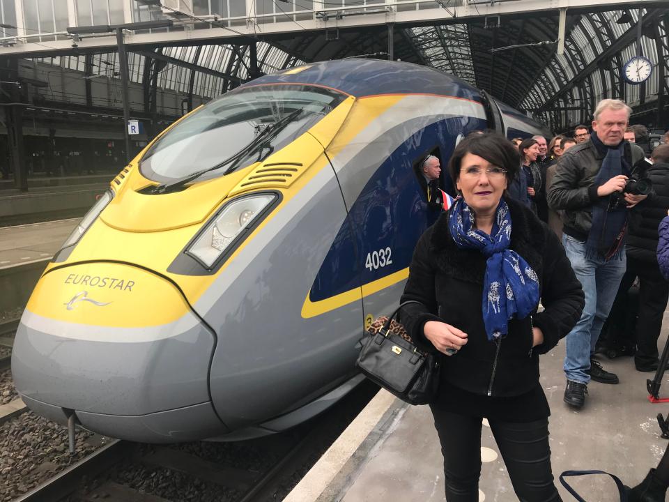  The Sun newspaper Travel Editor arrives in Amsterdam with Eurostar yesterday