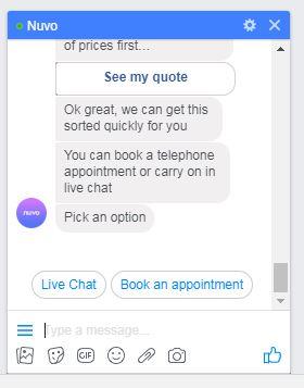  You can choose to speak to someone on live chat or you can arrange for them to call you