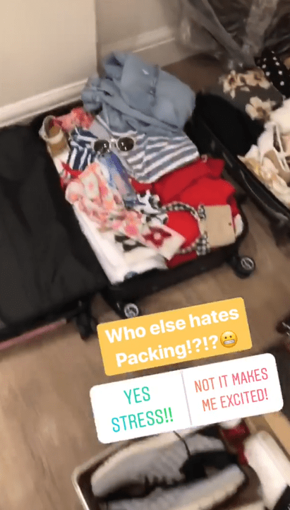  Lucy shared pictures of herself packing