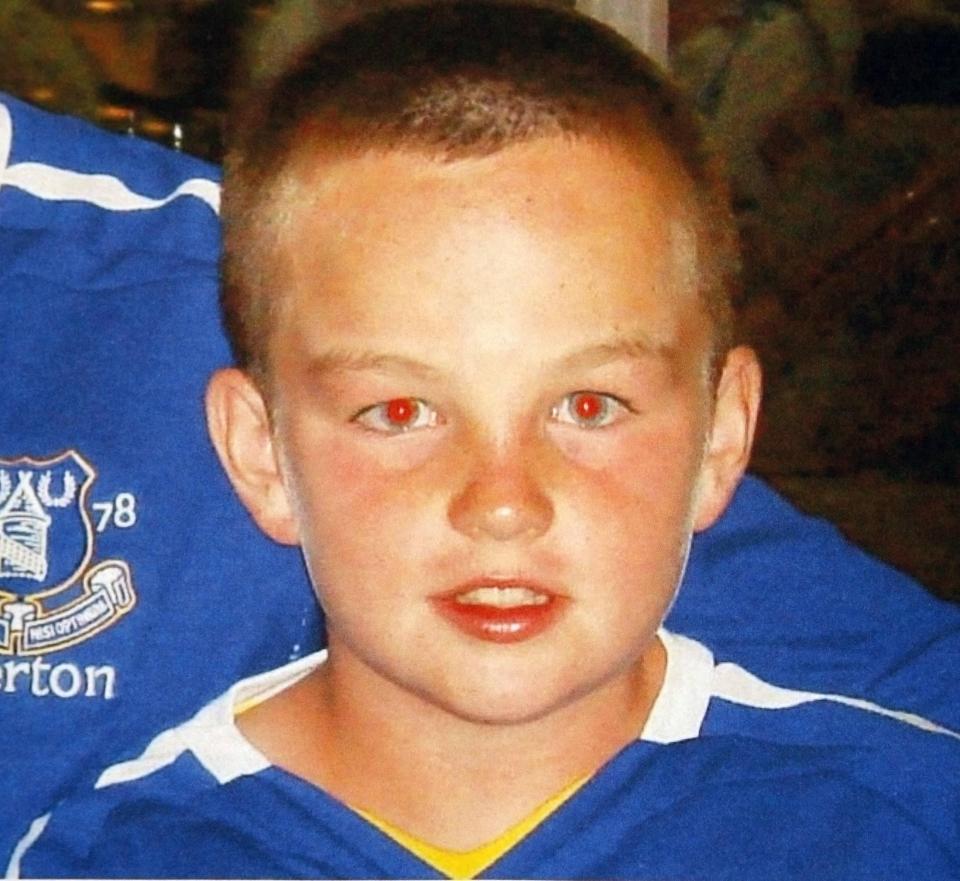 The 11-year-old Everton fan was hit by a bullet fired as he walked home from football practice