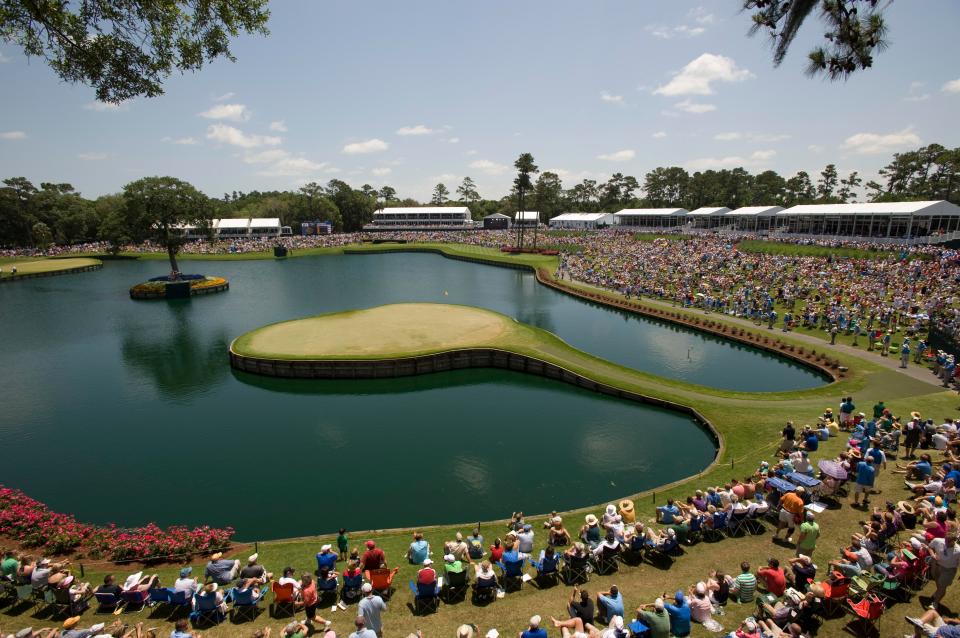  The infamous 17th hole at Sawgrass