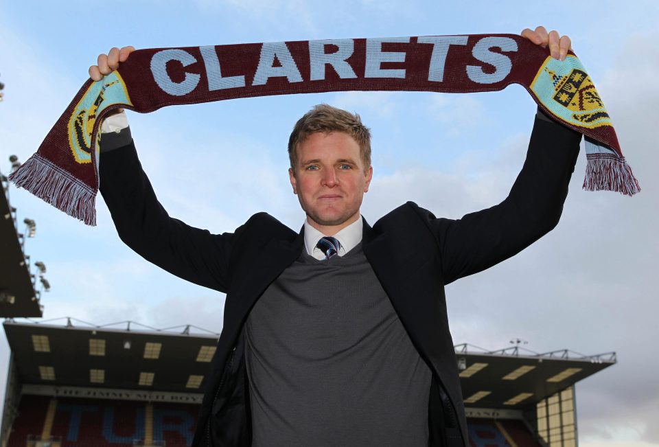  Eddie Howe had a brief spell at Burnley from 2011-2012