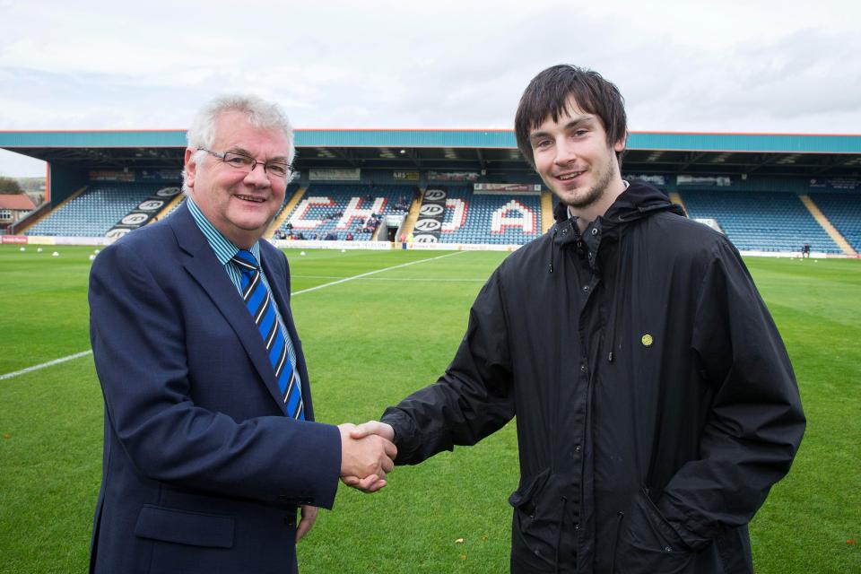 Rochdale chairman Chris Dunphy and SunSport reporter Lee Astley