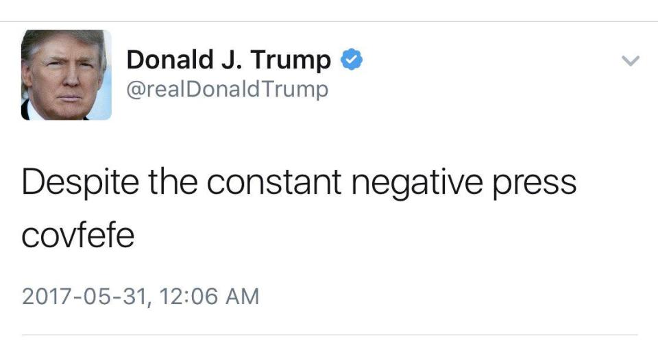  The use of “Covfefe” – the nonsense word once tweeted by US president Donald Trump – really gave the game away