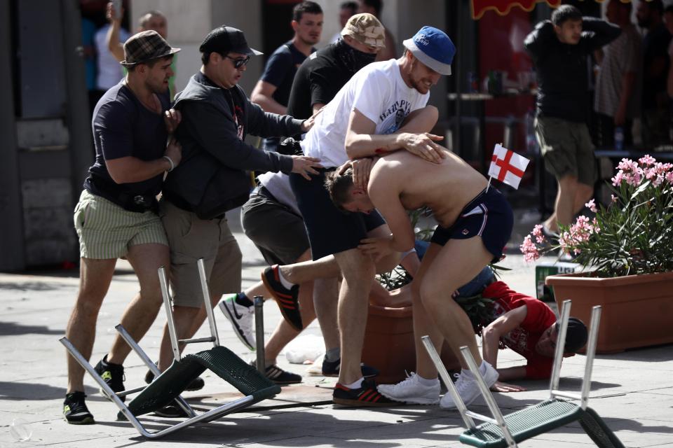  Dozens of England fans were seriously injured in France in 2016