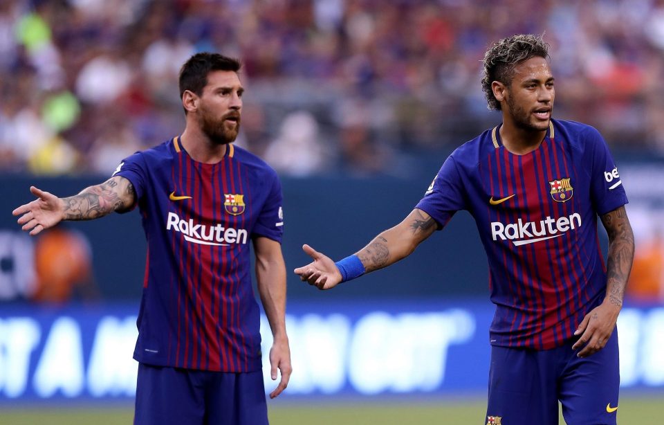  Lionel Messi and Neymar were team-mates at Barcelona until summer