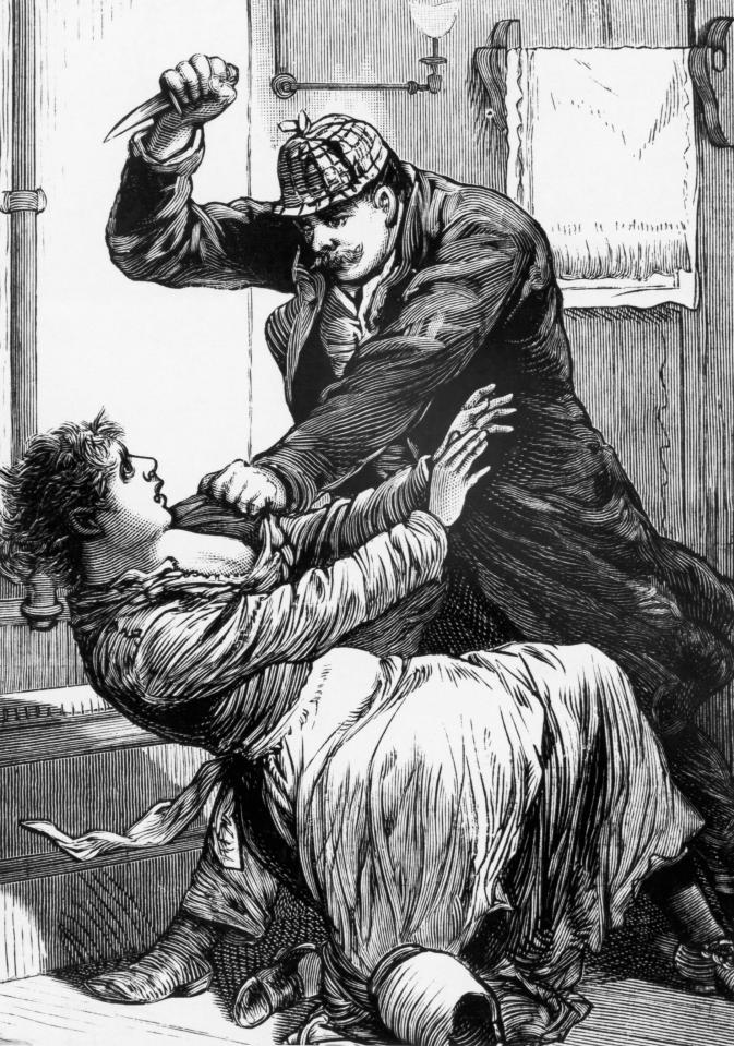  Depiction of Jack the Ripper attacking one of his victims