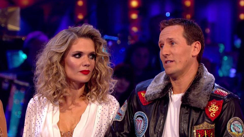  Brendan Cole with last year's partner Charlotte Hawkins