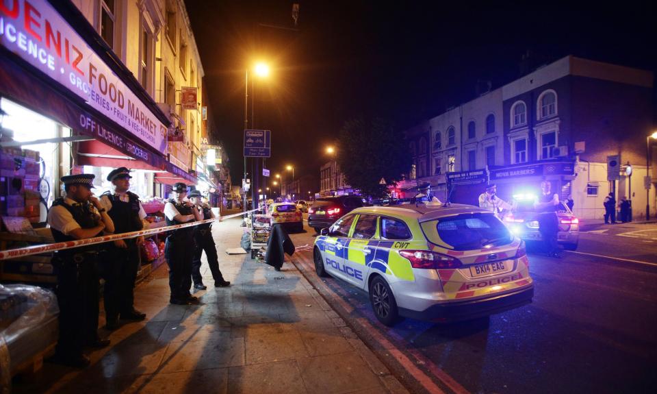  A police cordon outside Finsbury Park last summer after the horrific attack