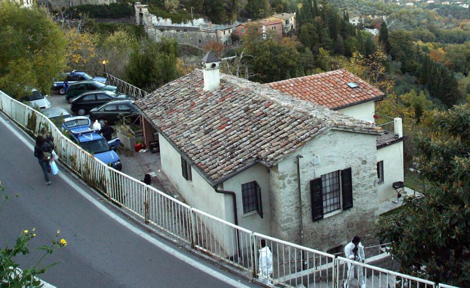  The house in Perugia, Italy where Meredith was knifed to death in November 2007