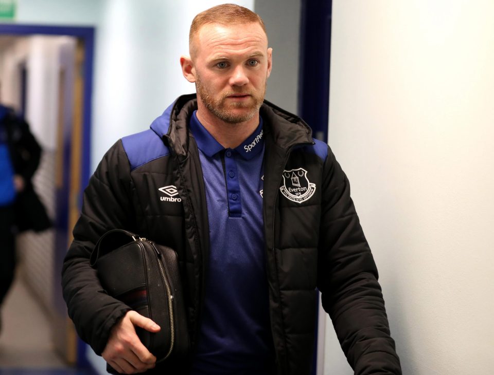  Wayne Rooney was an unused substitute in Everton's 5-1 defeat at Arsenal