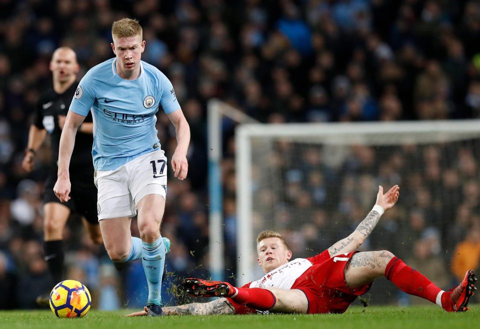 The survey underlined the superb season for Premier League leaders Man City, with Kevin De Bruyne runner-up in the player-of-the-year section 