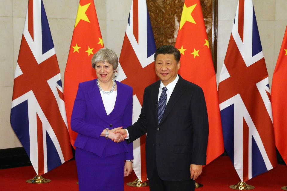  Theresa May held talks with the Chinese President today