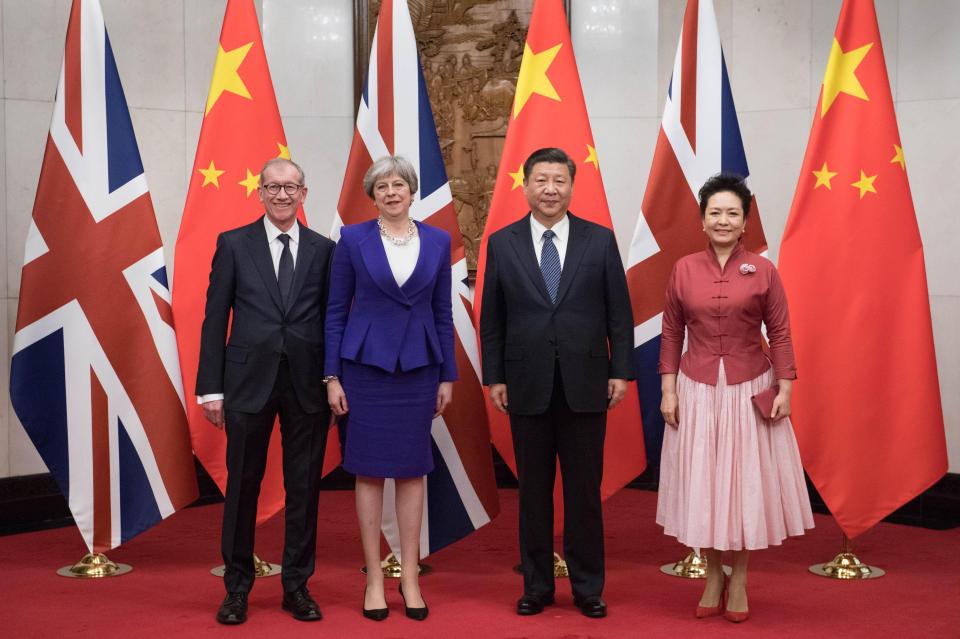  The four posed for a photoshoot before the British delegation heads to Shanghai later