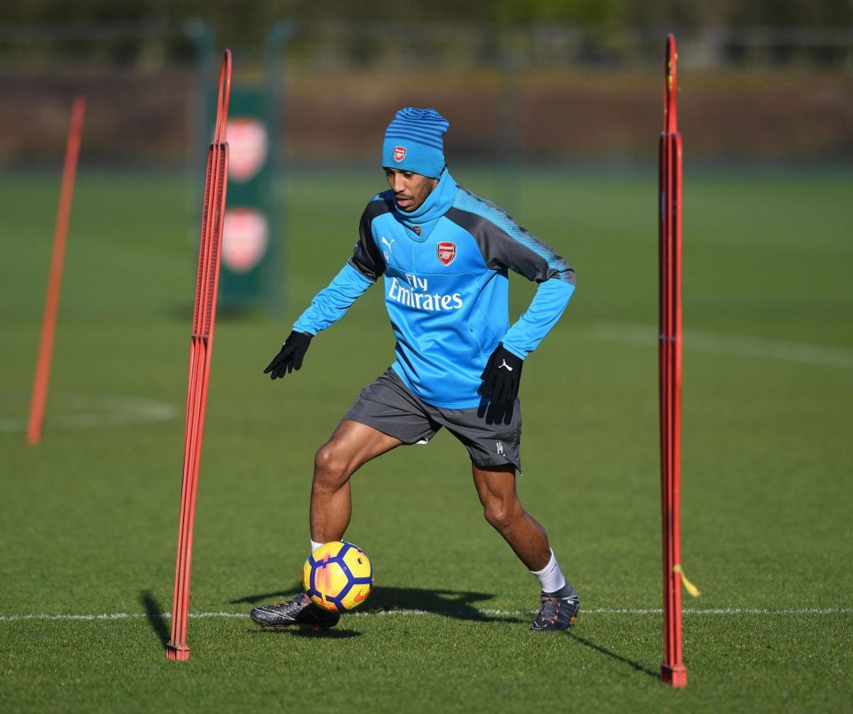  Aubameyang is in a race to get up to speed to take on Everton in his Premier League debut on Saturday