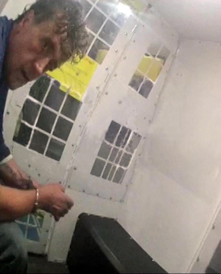  A picture taken from video recorded during Osborne's initial detention immediately following the attack