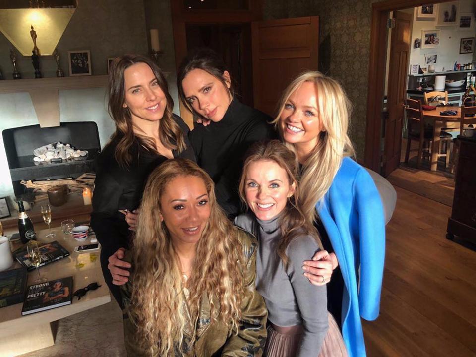  Spice Girls share pic on social media of their reunion, featuring Processo bottle, Union Jack cup and Brit Awards