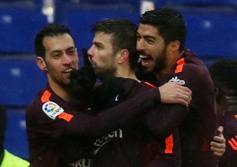  Gerard Pique rescued a point for Barcelona late on