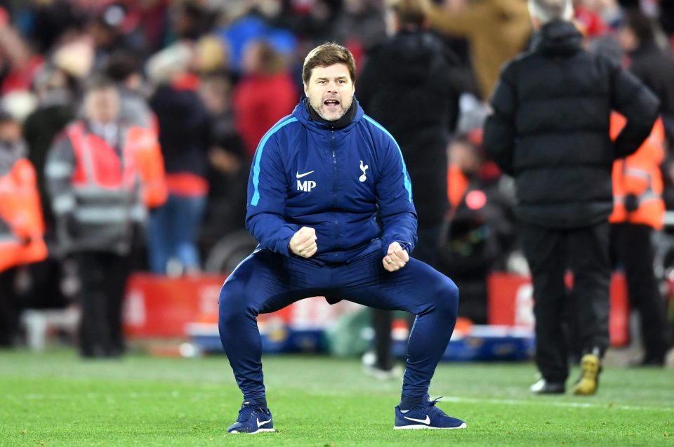 Mauricio Pochettino couldnt contain himself at the final whistle